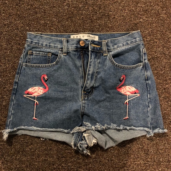 Flamingo jean shorts - Picture 1 of 3